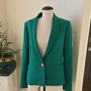 Anne Klein Emerald Green Blazer with Gold Button